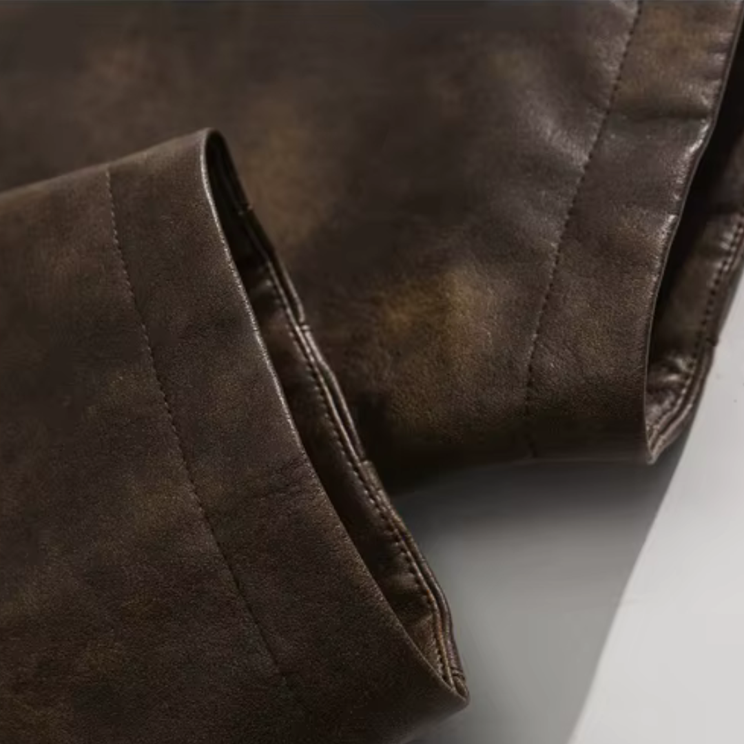 Revel Vintage Washed Leather Coat