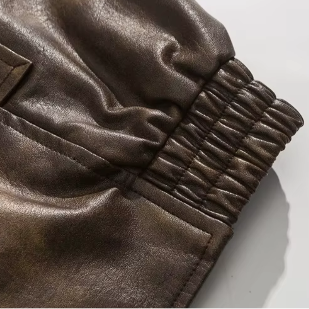 Revel Vintage Washed Leather Coat