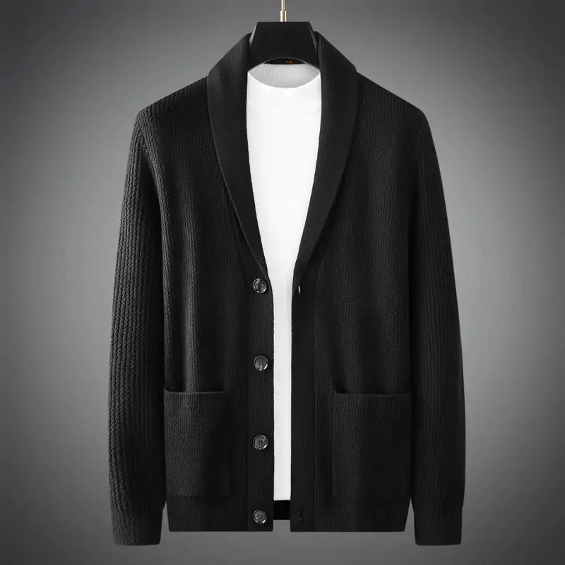 Merinowöl Men's V-Neck Knitted Cardigan