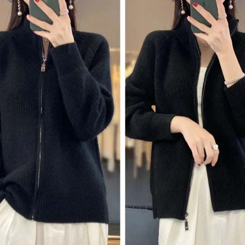 Charlotte Prestige Wool Zip Up