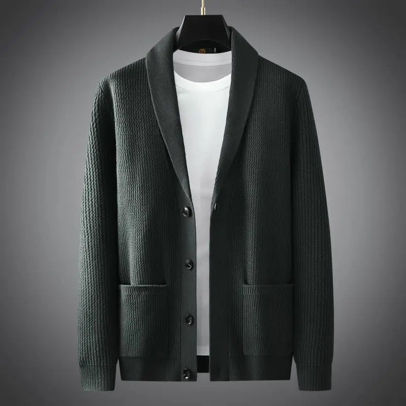 Merinowöl Men's V-Neck Knitted Cardigan