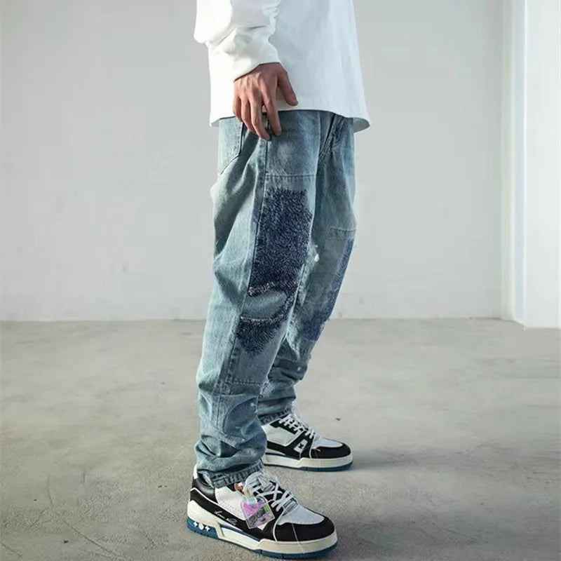 Rogue Patch Embroidery Denim Jeans