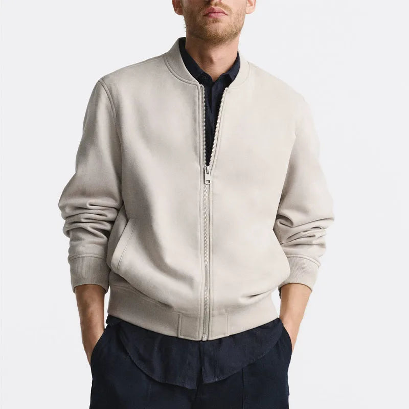 Casvian Suede Bomber Jacket