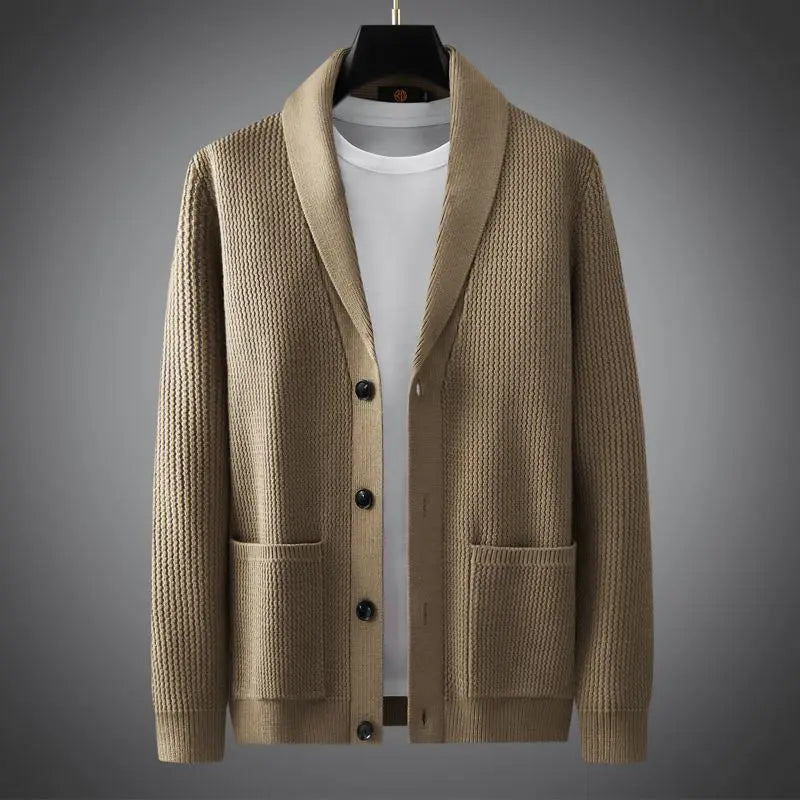 Merinowöl Men's V-Neck Knitted Cardigan