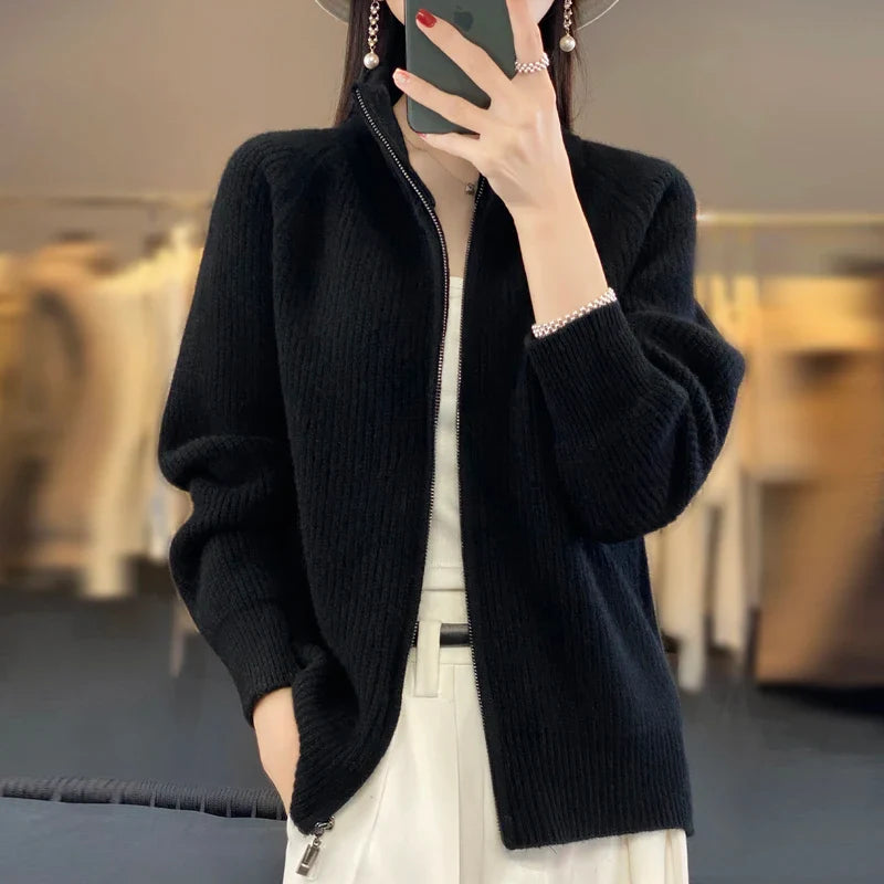 Charlotte Prestige Wool Zip Up