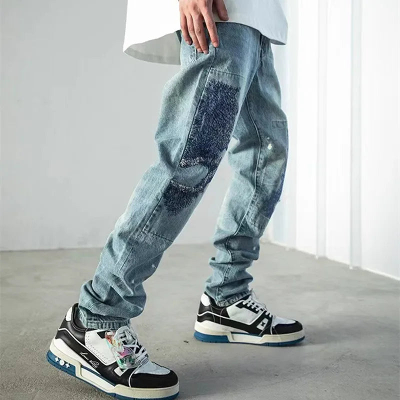 Rogue Patch Embroidery Denim Jeans