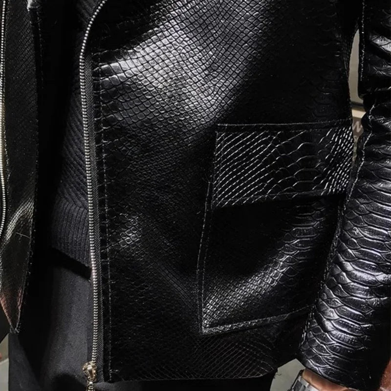 Stadskárpa Leather Jacket - The World's First Faux Python Skin-Embossed Blazer