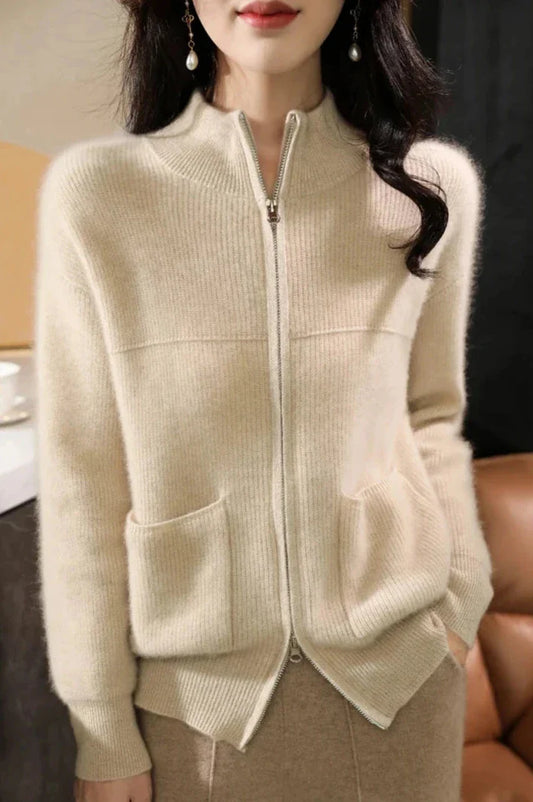 Catherine 100% Merino Zip Up