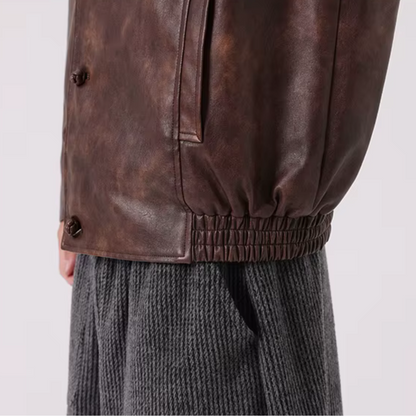 Revel Vintage Washed Leather Coat
