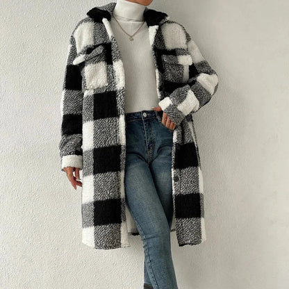 Suburbia Longline Plaid Trench Coat
