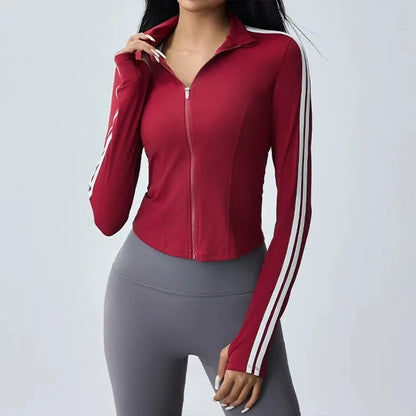 Ivy Sleeve Activewear Zip-Up Top
