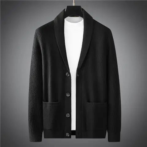 Merinowöl Men's V-Neck Knitted Cardigan
