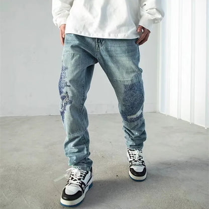 Rogue Patch Embroidery Denim Jeans