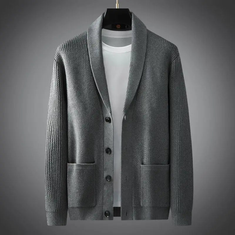 Merinowöl Men's V-Neck Knitted Cardigan