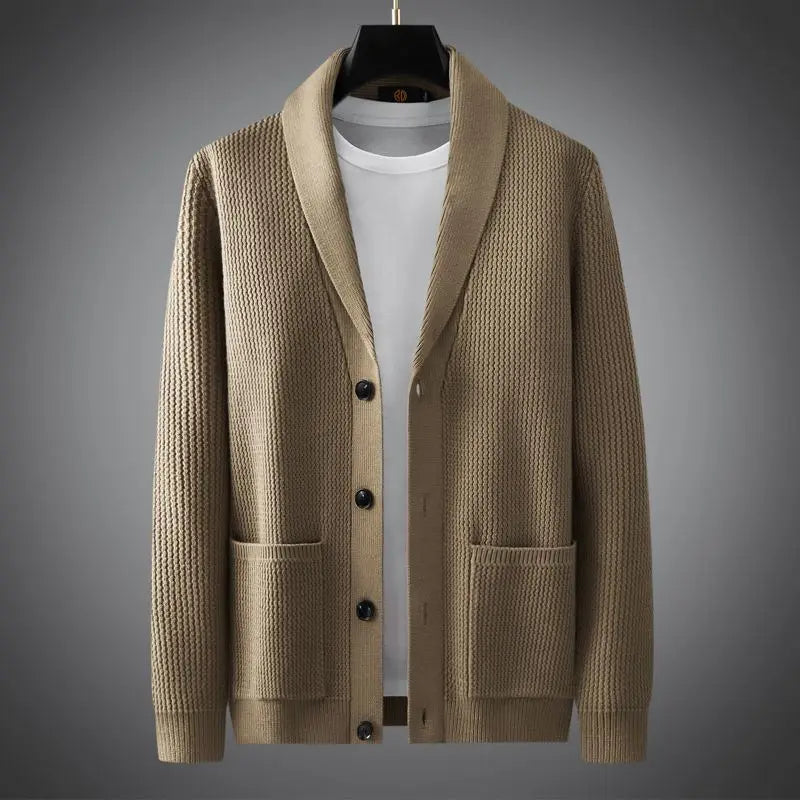 Merinowöl Men's V-Neck Knitted Cardigan