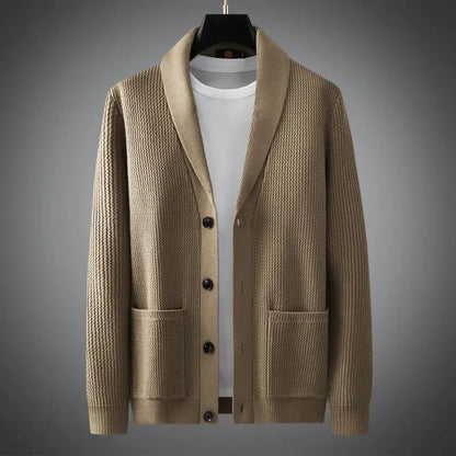 Merinowöl Men's V-Neck Knitted Cardigan