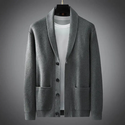 Merinowöl Men's V-Neck Knitted Cardigan