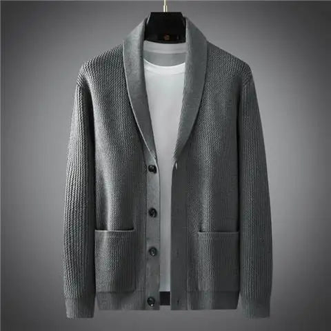 Merinowöl Men's V-Neck Knitted Cardigan