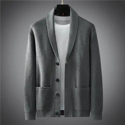 Merinowöl Men's V-Neck Knitted Cardigan