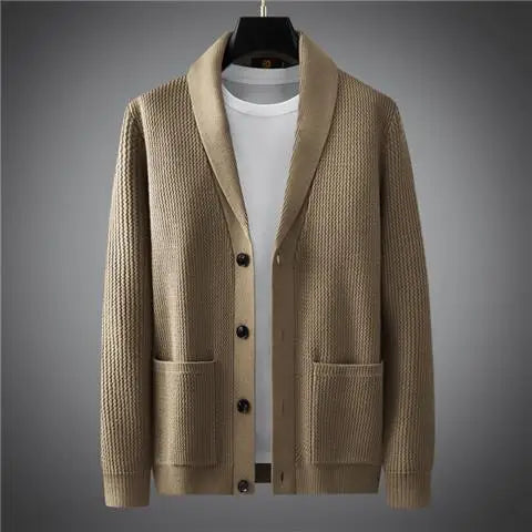 Merinowöl Men's V-Neck Knitted Cardigan