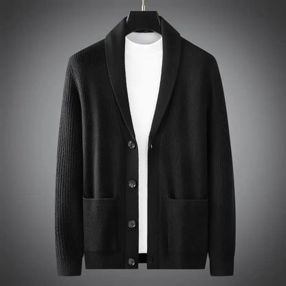 Merinowöl Men's V-Neck Knitted Cardigan