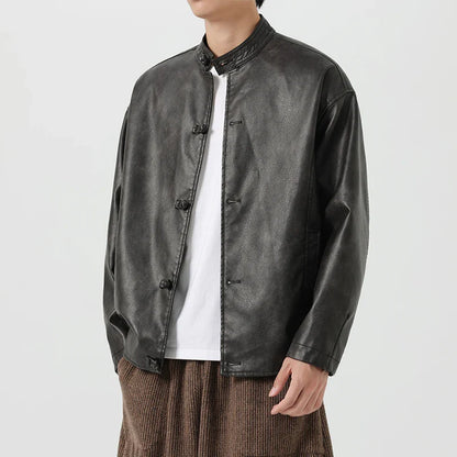 Revel Vintage Washed Leather Coat