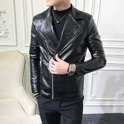 Stadskárpa Leather Jacket - The World's First Faux Python Skin-Embossed Blazer
